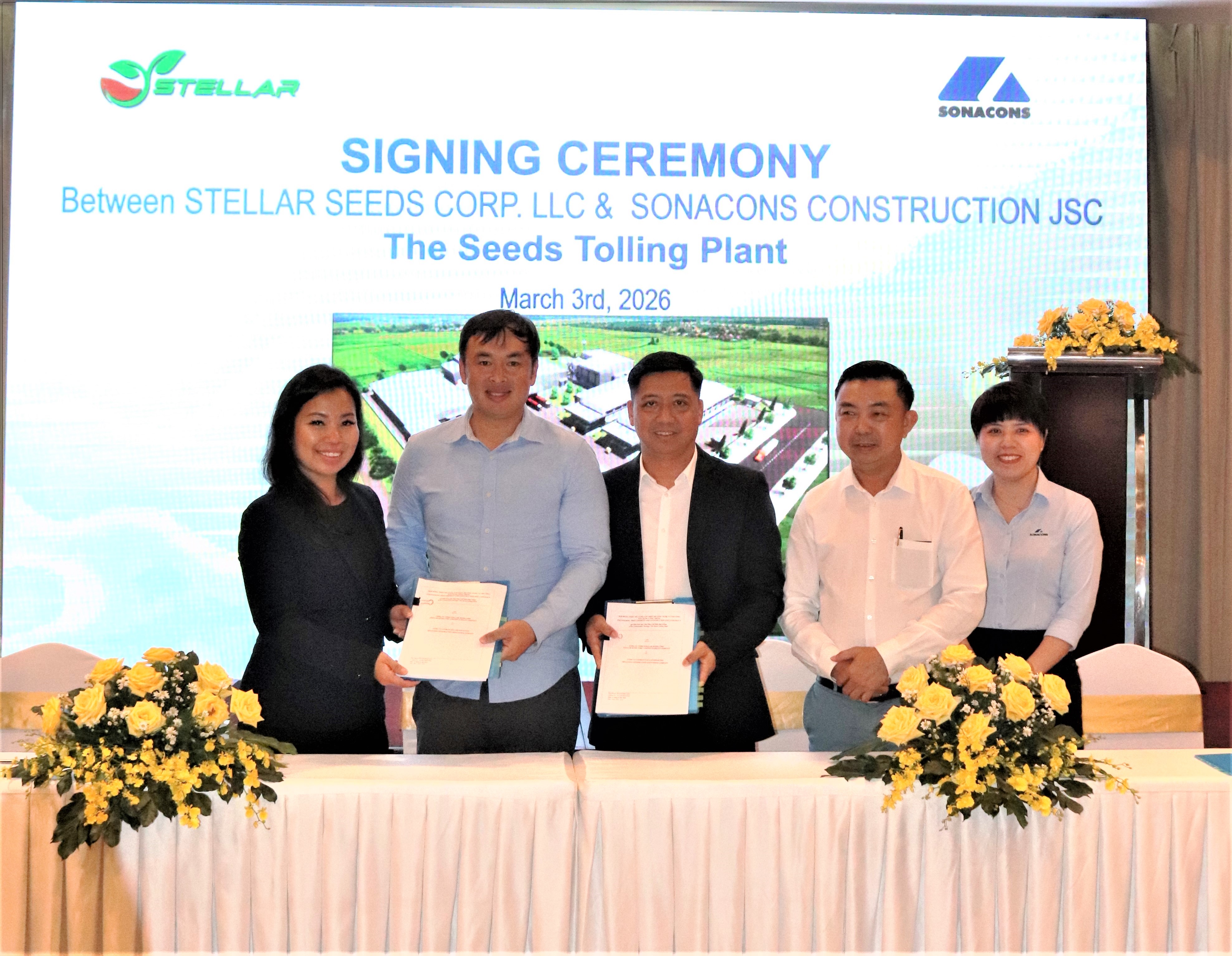 LỄ KÝ KẾT HỢP ĐỒNG DỰ ÁN NHÀ MÁY CHẾ BIẾN HẠT GIỐNG