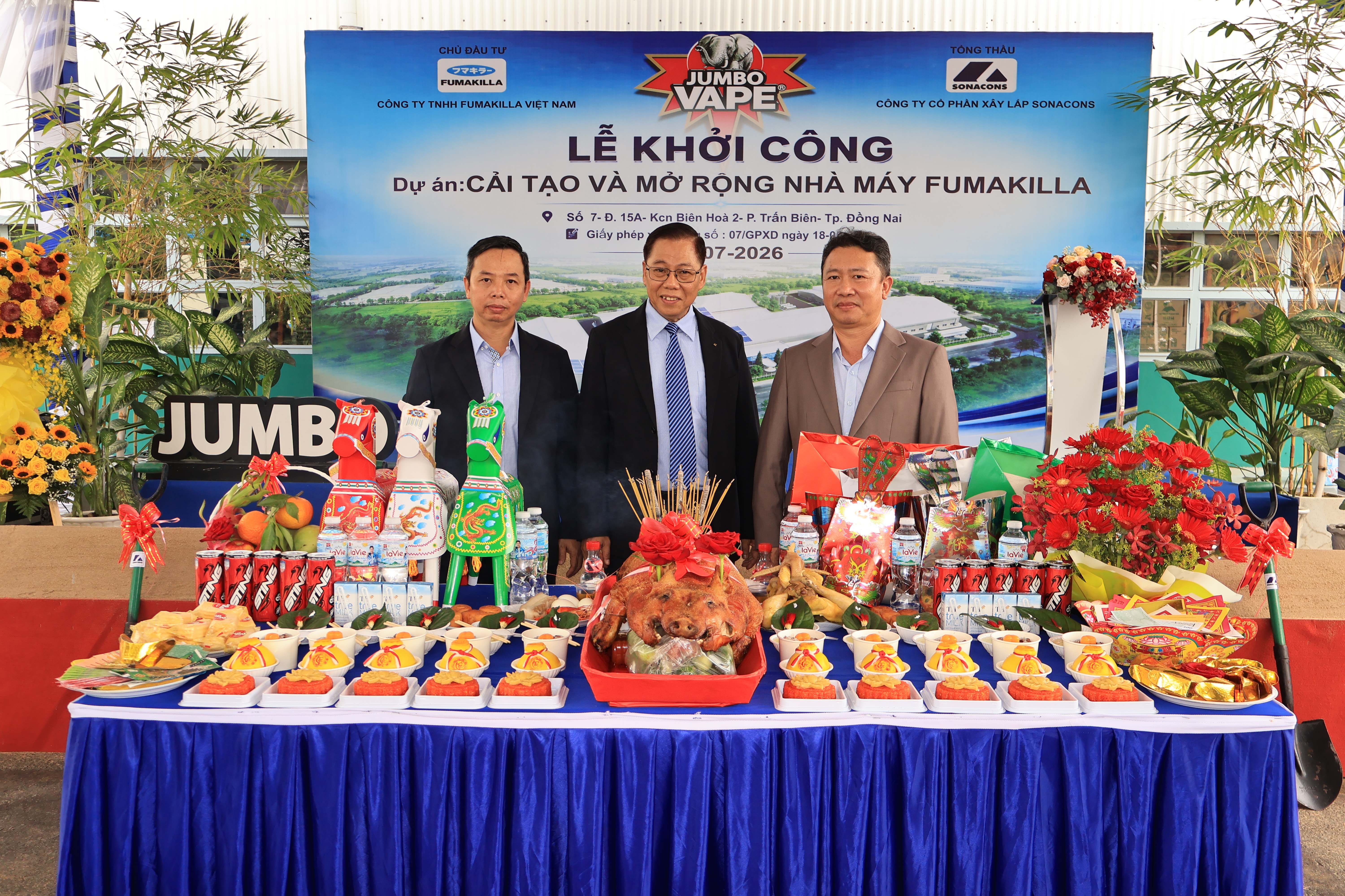 LỄ KHỞI CÔNG DỰ ÁN CẢI TẠO VÀ MỞ RỘNG NHÀ MÁY FUMAKILLA VIỆT NAM
